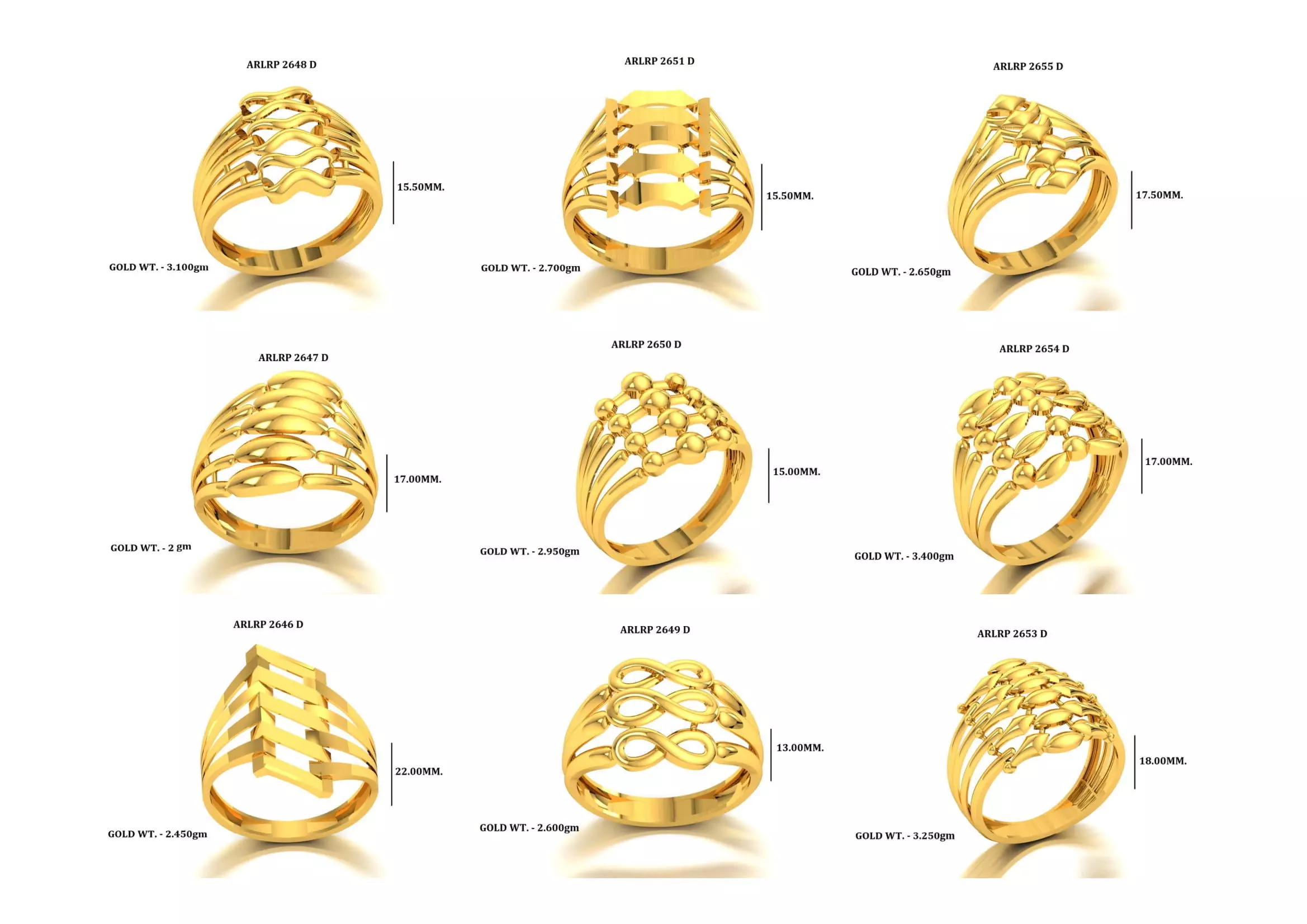 PLAIN RINGS PAPER CASTING FOR LADIES LATEST  3D print model_0
