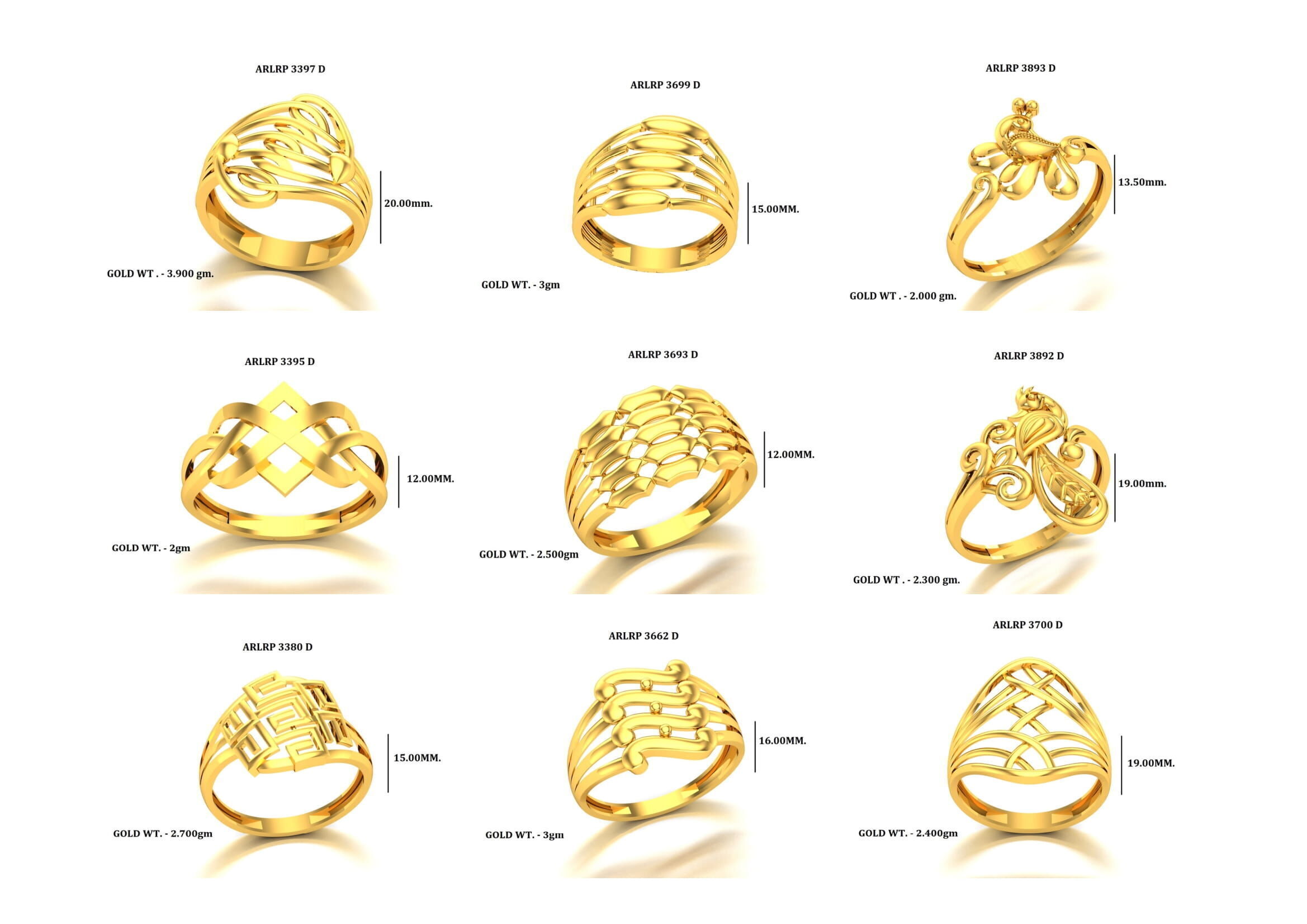 PLAIN RINGS PAPER CASTING FOR LADIES LATEST  3D print model_8