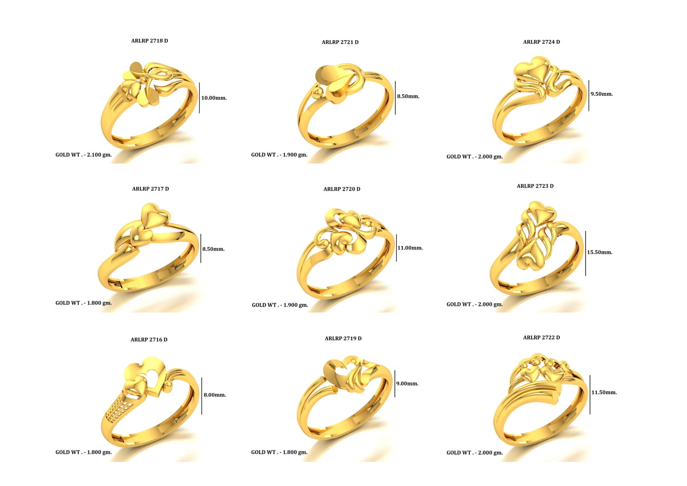 PLAIN RINGS PAPER CASTING FOR LADIES LATEST  3D print model_3