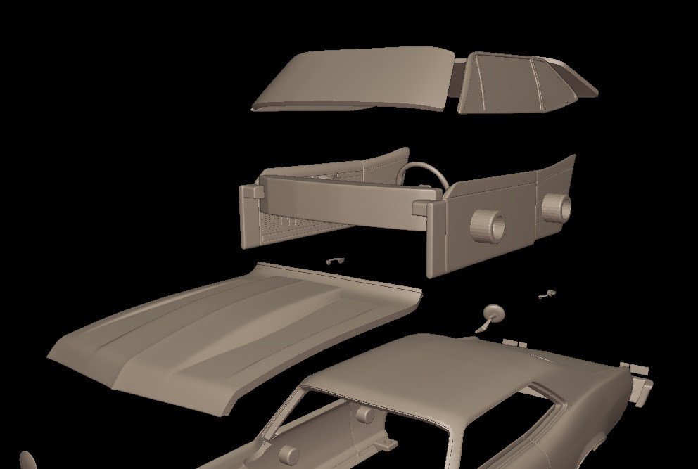 CHEVROLET NOVA SS 396 1969 3D PRINT MODEL 3D print model_12