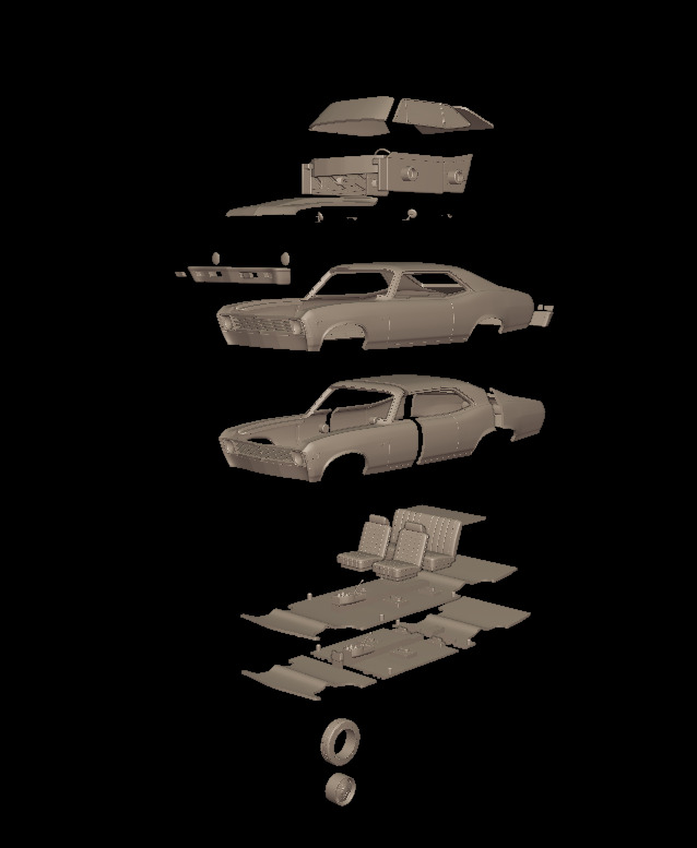 CHEVROLET NOVA SS 396 1969 3D PRINT MODEL 3D print model_11