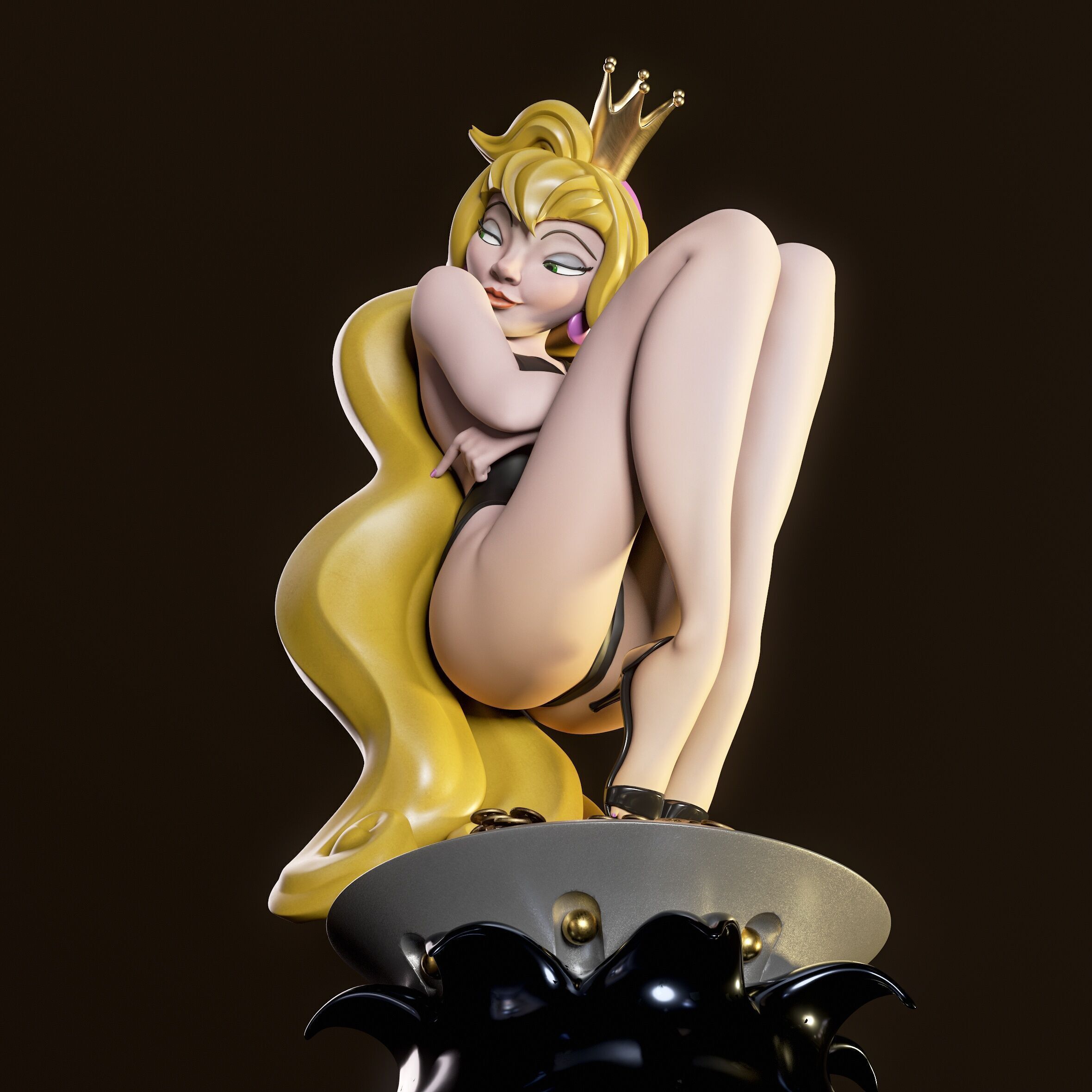 Princess Daphne Dragons Lair 3D print model_4