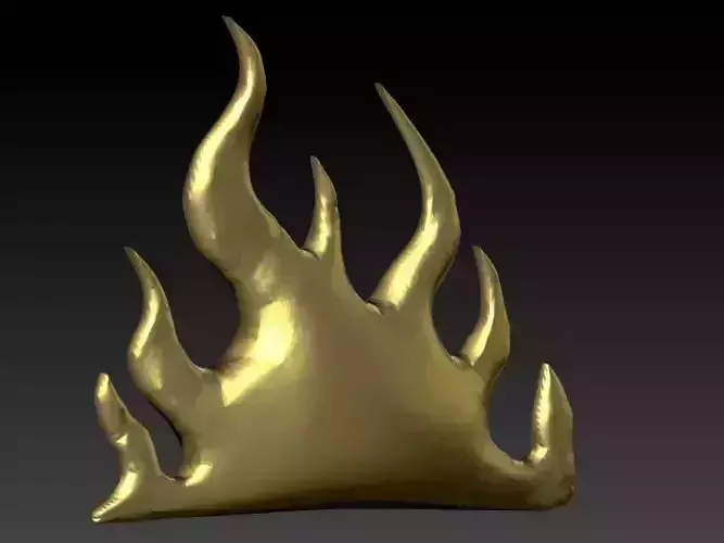 Fire Flame Charm Flamming Necklace Pendant Jewelry  3D print model