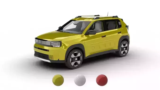 Fiat Grande Panda Hybrid 2025 3d model 3D model