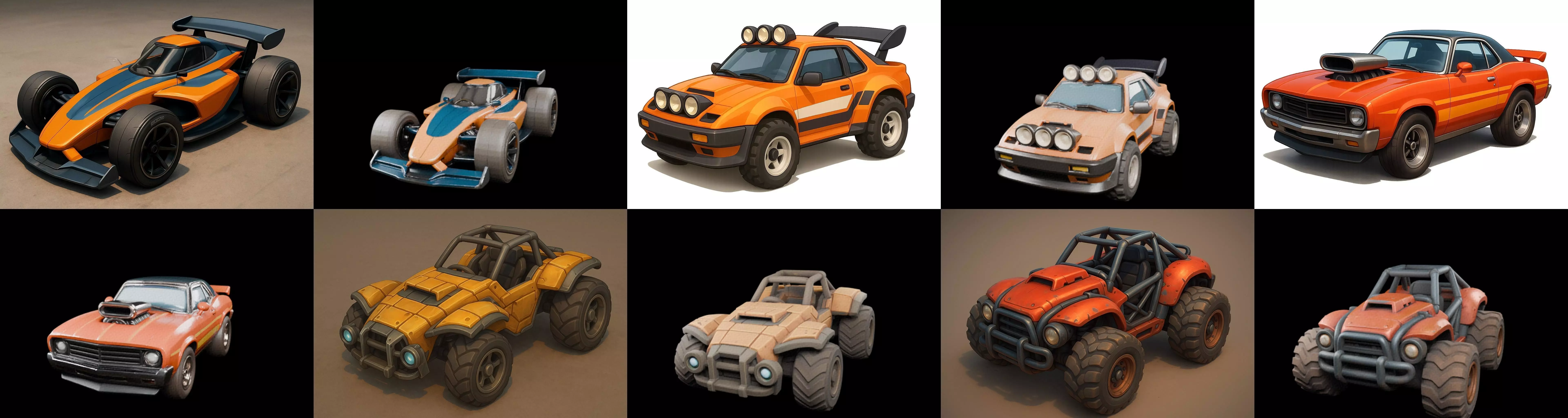Gt one Car bundle 8 pack 100 glb 3D model_0