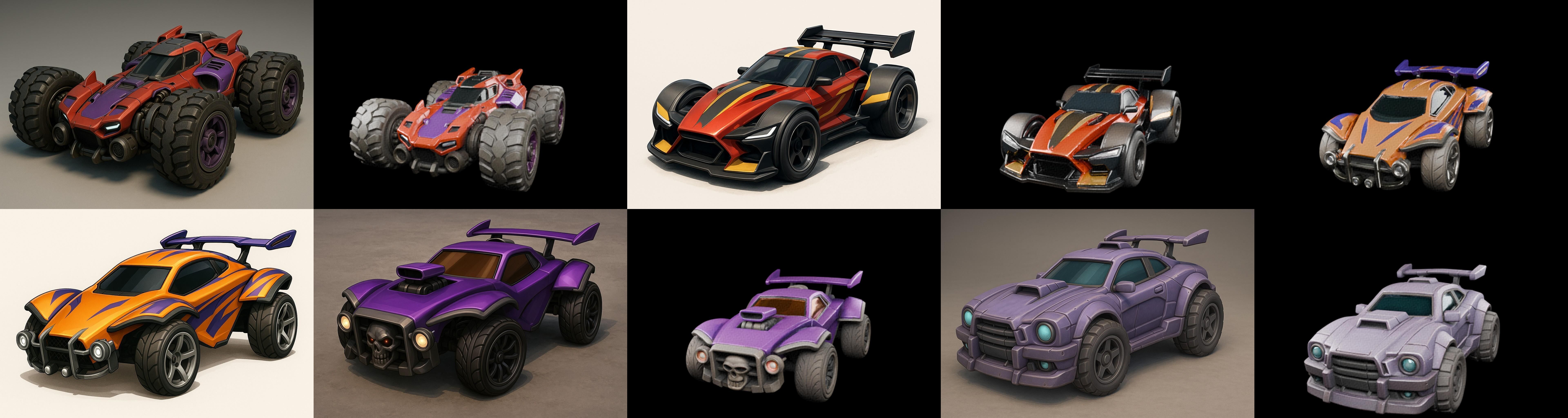 Gt one Car bundle 8 pack 100 glb 3D model_7