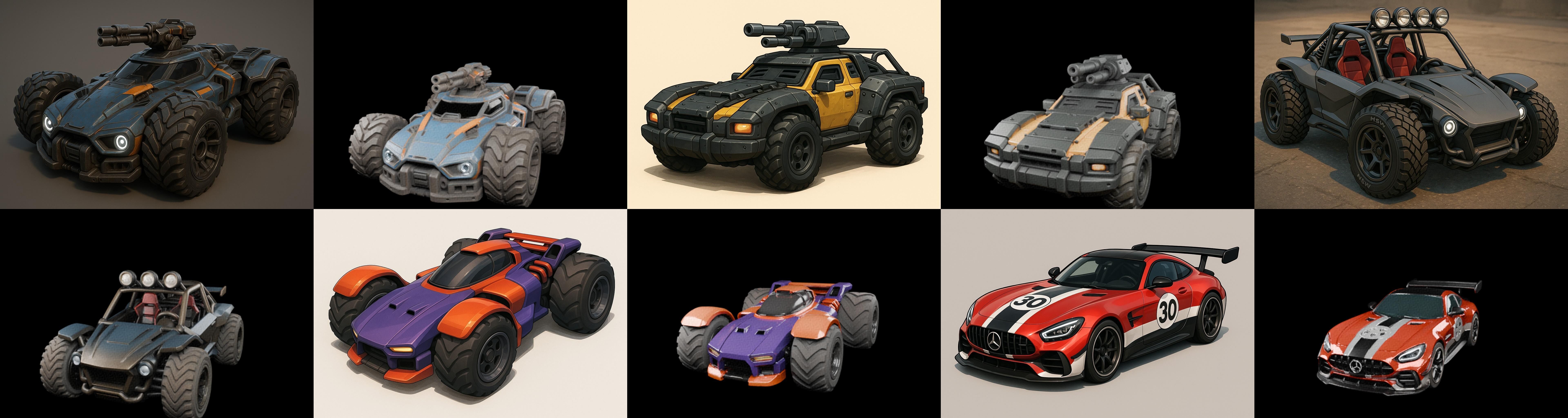 Gt one Car bundle 8 pack 100 glb 3D model_3