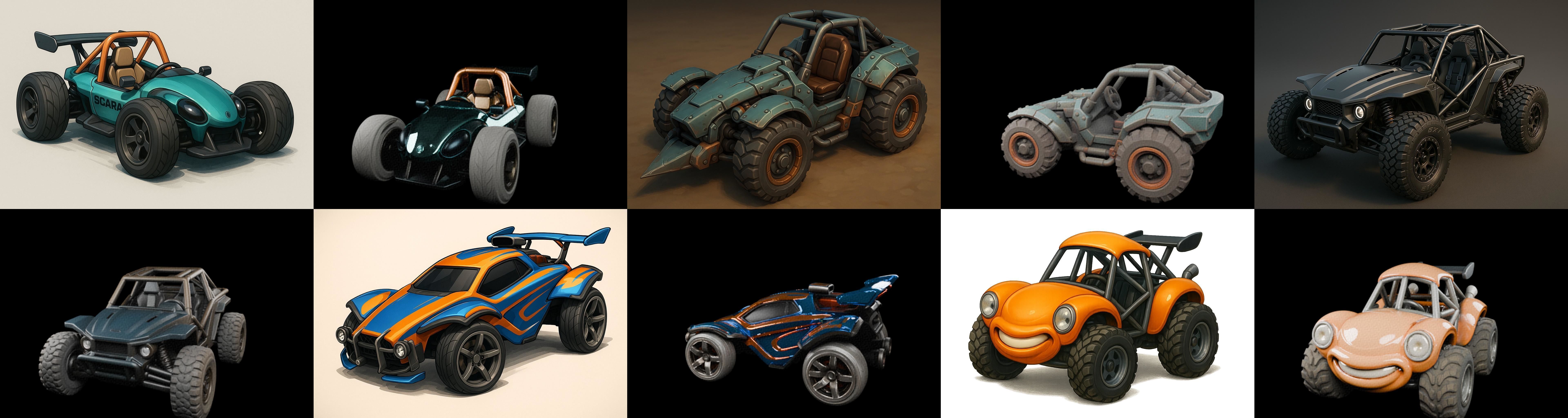 Gt one Car bundle 8 pack 100 glb 3D model_1