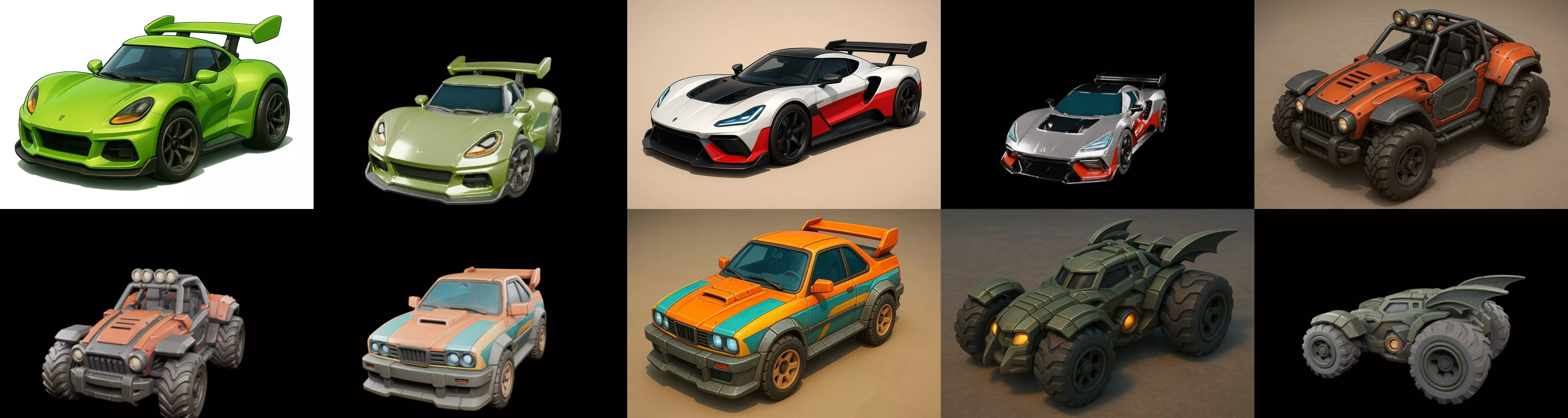 Gt one Car bundle 7 pack 100 glb 3D model_0