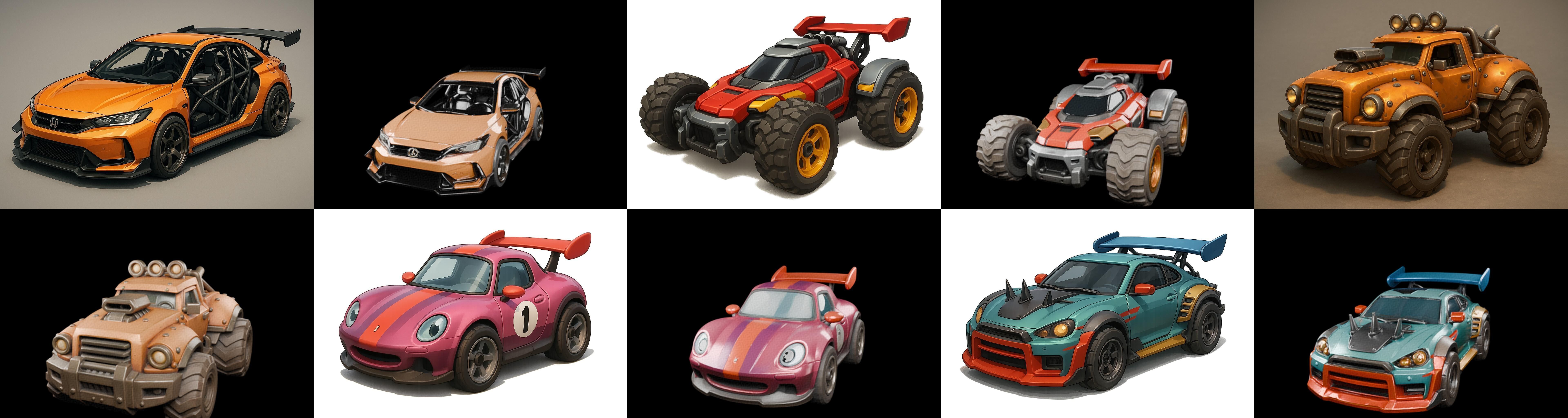 Gt one Car bundle 7 pack 100 glb 3D model_3