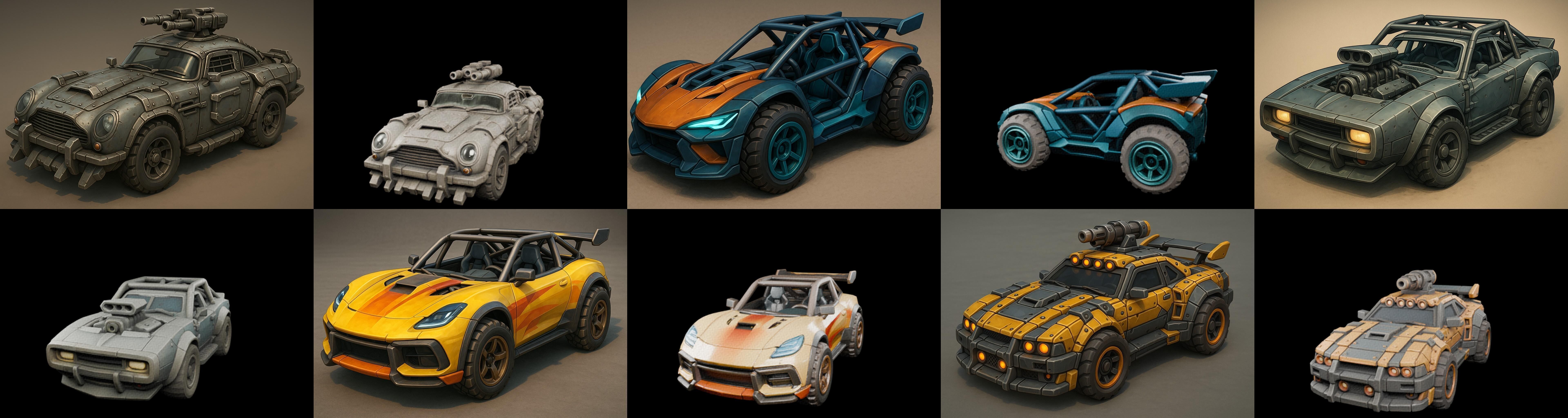 Gt one Car bundle 7 pack 100 glb 3D model_1