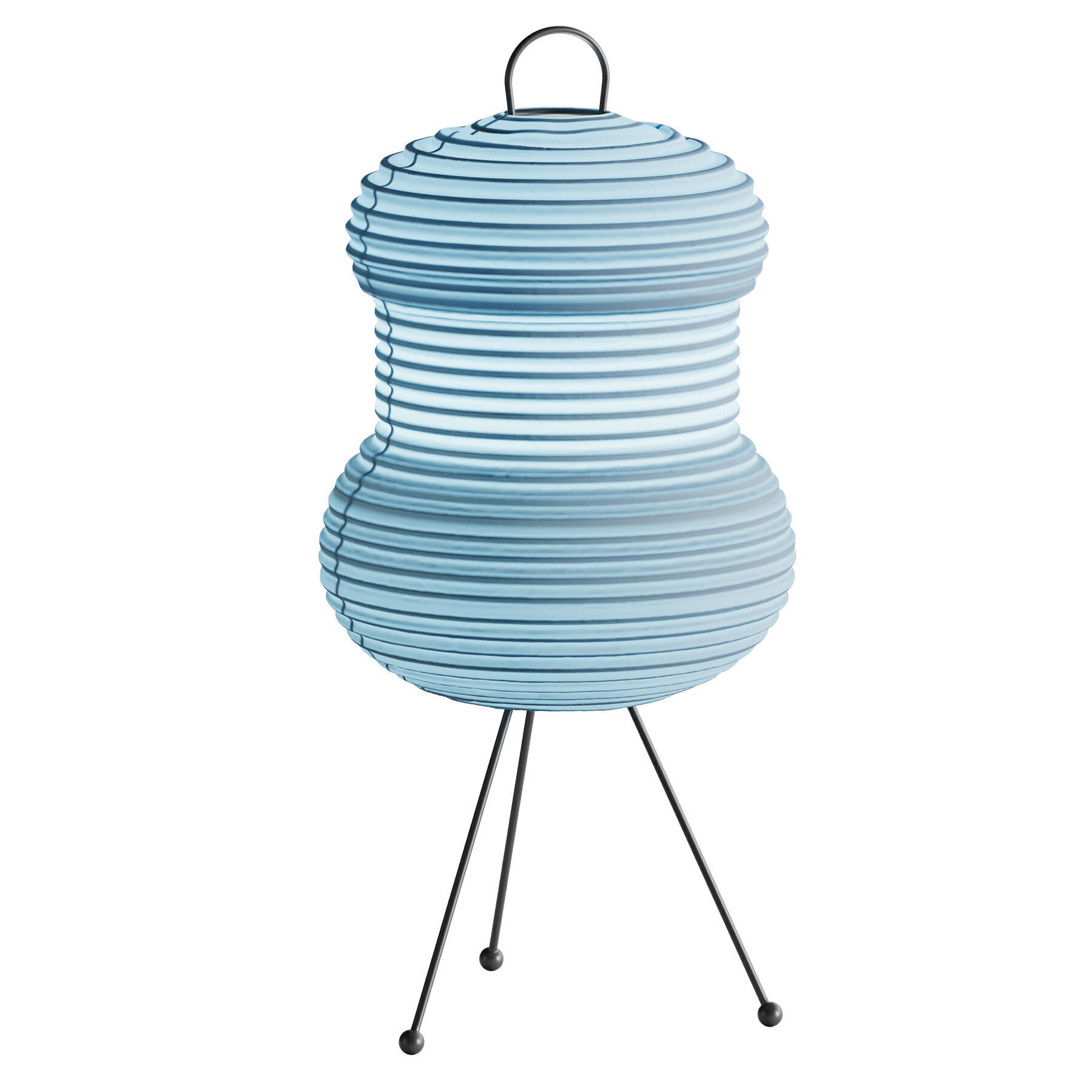 Japanese Noguchi Inspired Table Lamp 3D model_12