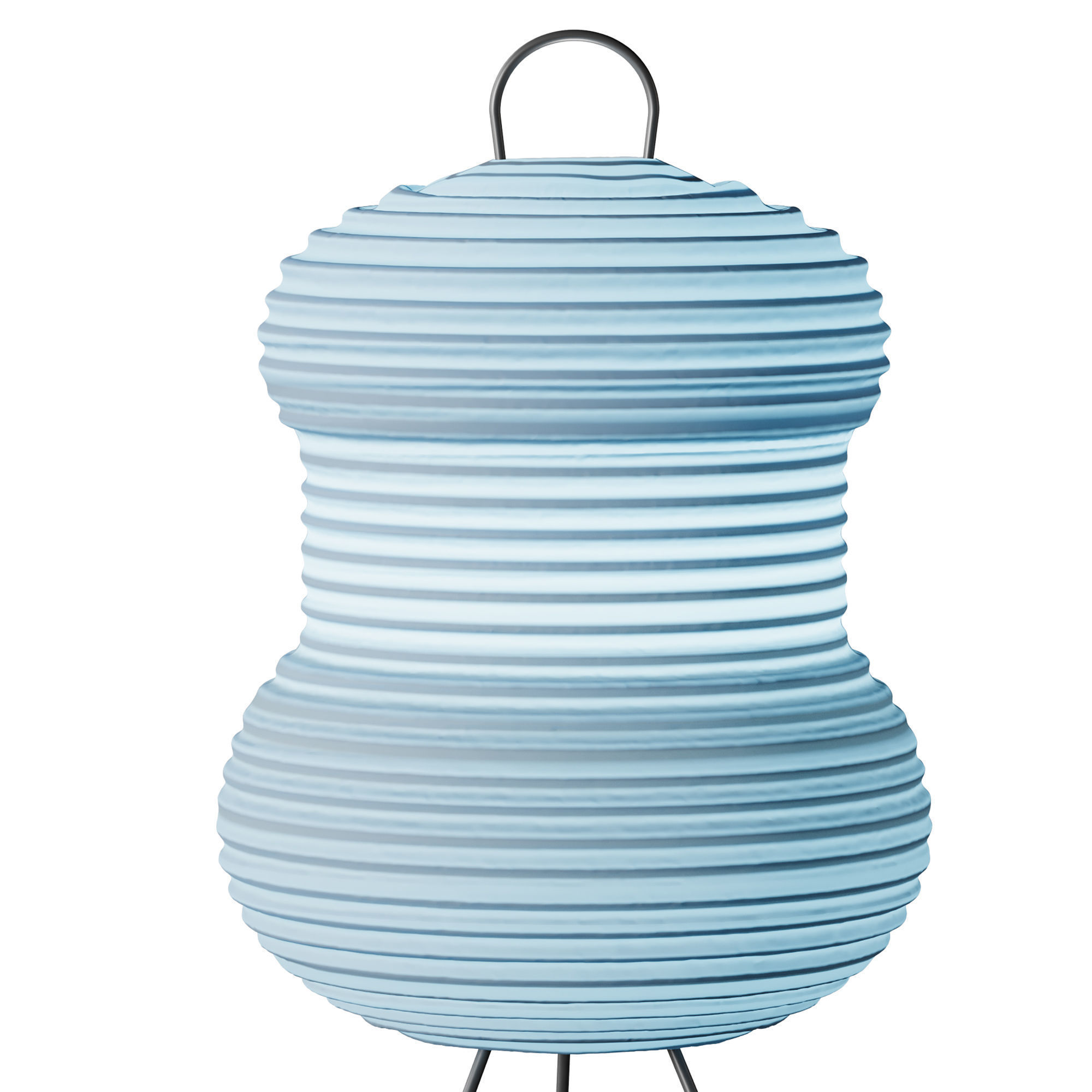 Japanese Noguchi Inspired Table Lamp 3D model_6