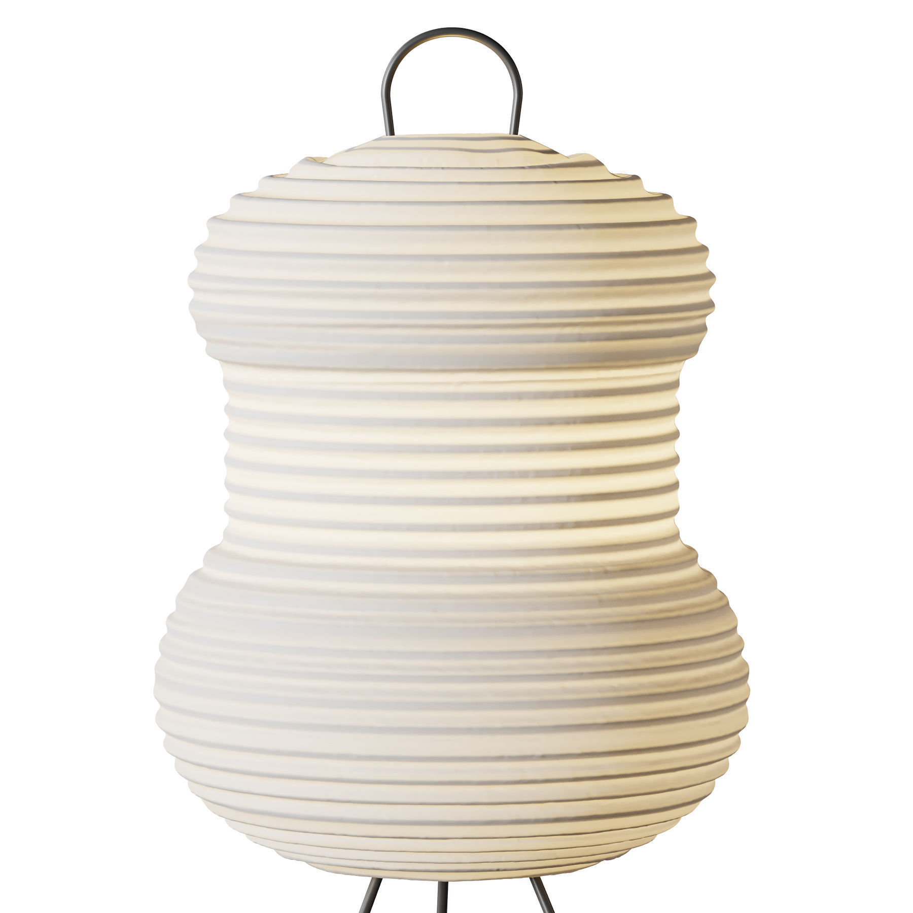 Japanese Noguchi Inspired Table Lamp 3D model_10