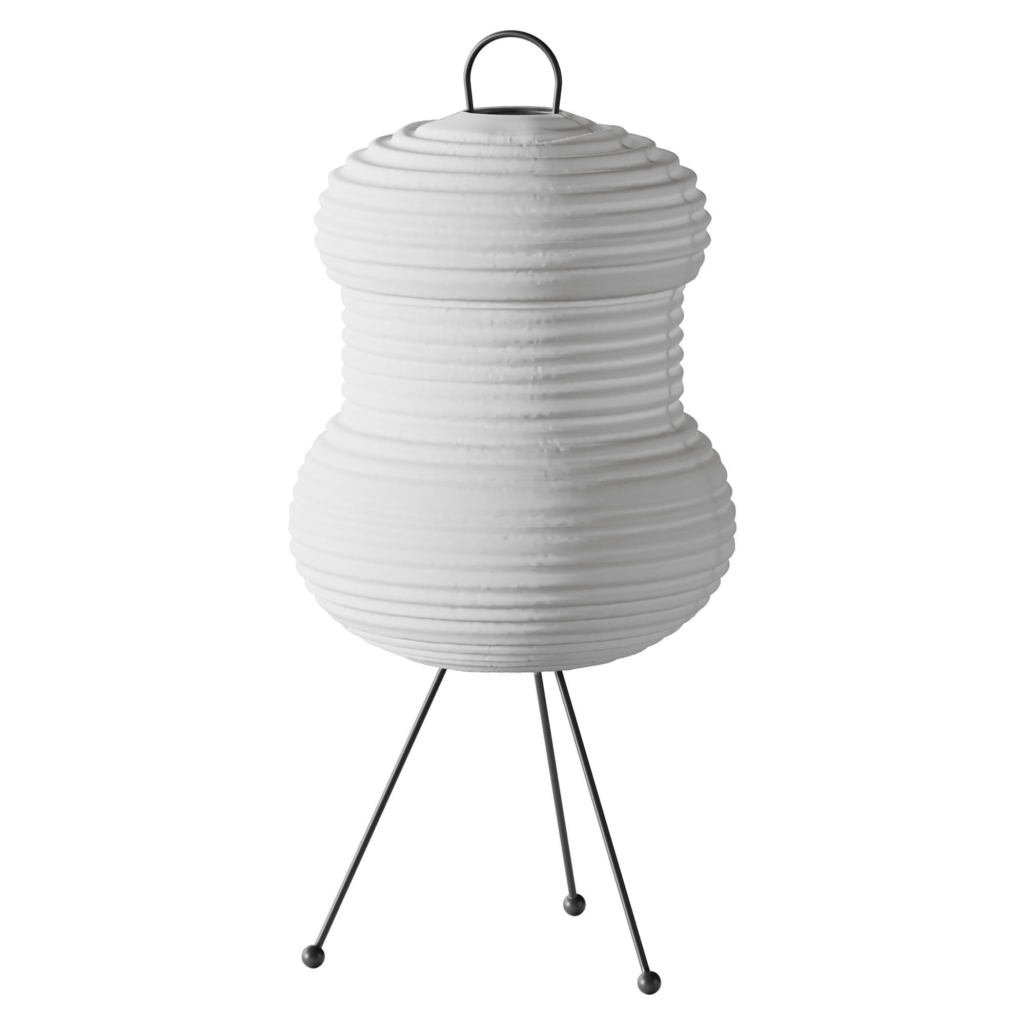 Japanese Noguchi Inspired Table Lamp 3D model_2