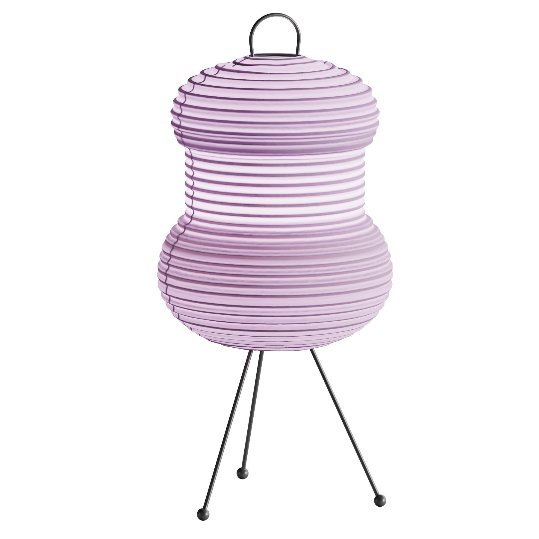 Japanese Noguchi Inspired Table Lamp 3D model_11