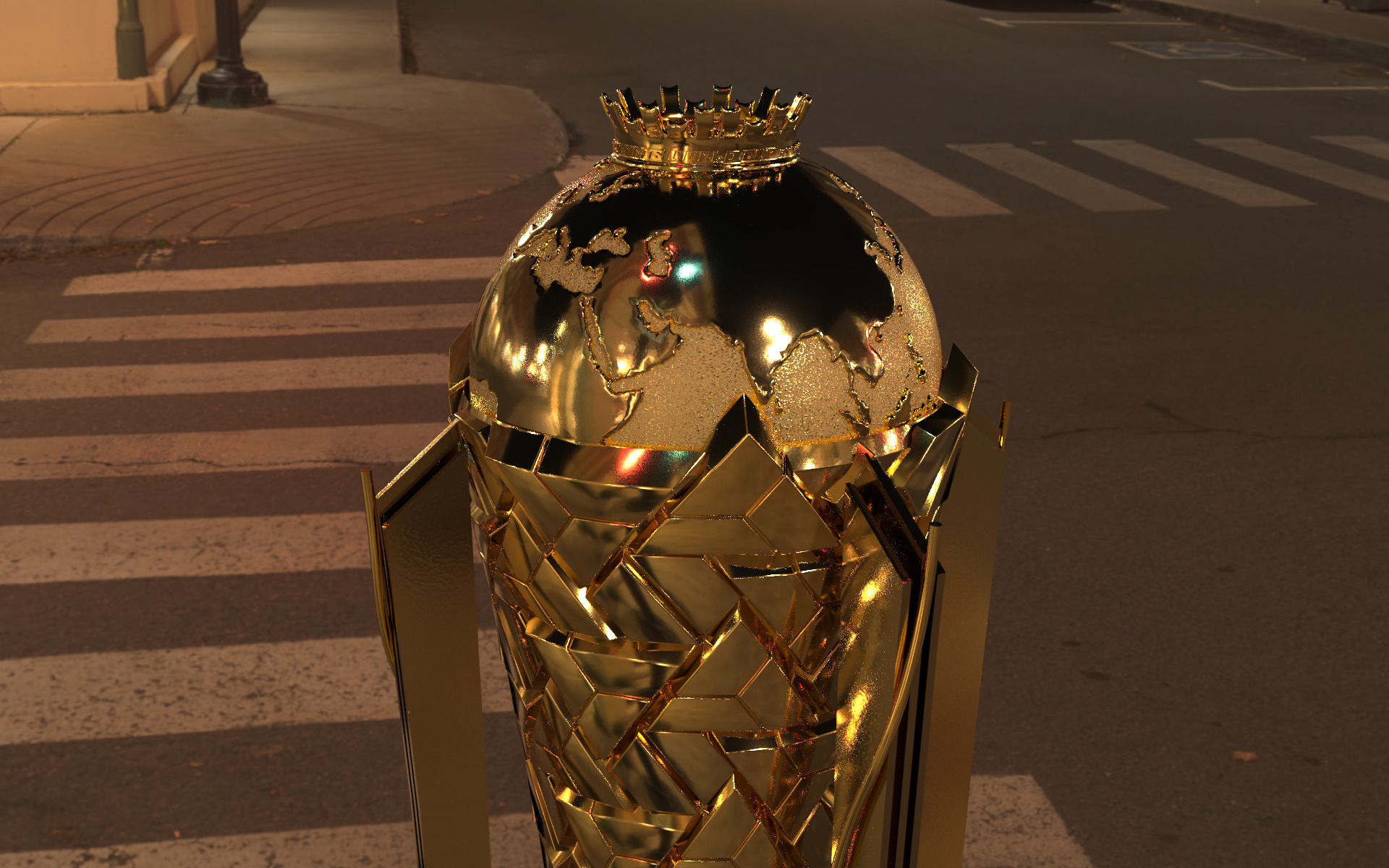 Esports world cup in Saudia - online digital games award trophy 3D model_13