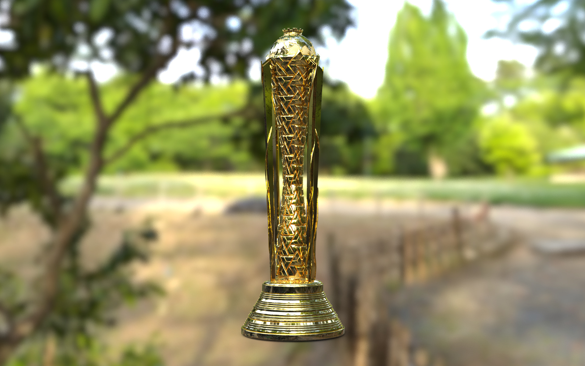 Esports world cup in Saudia - online digital games award trophy 3D model_8
