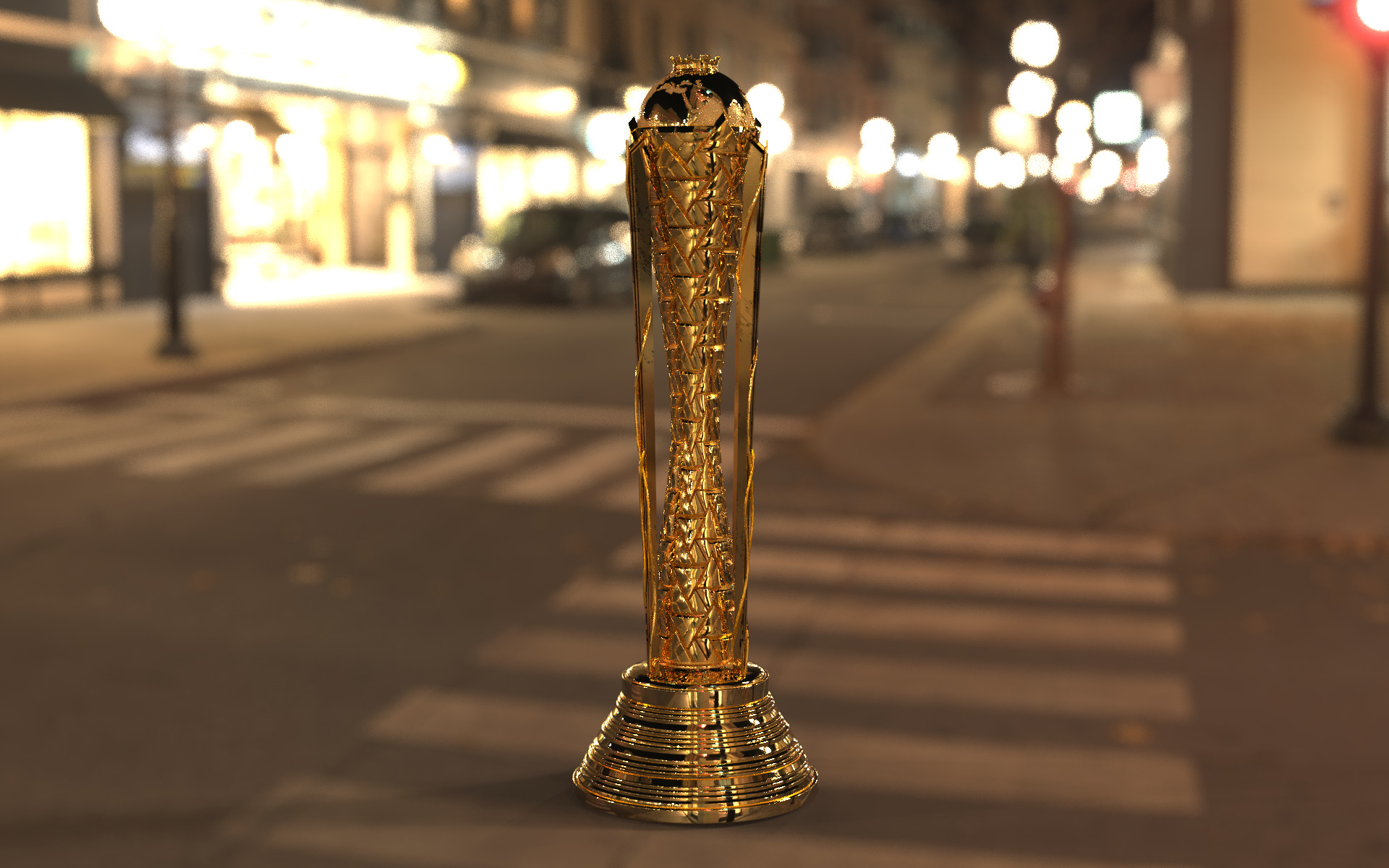 Esports world cup in Saudia - online digital games award trophy 3D model_11