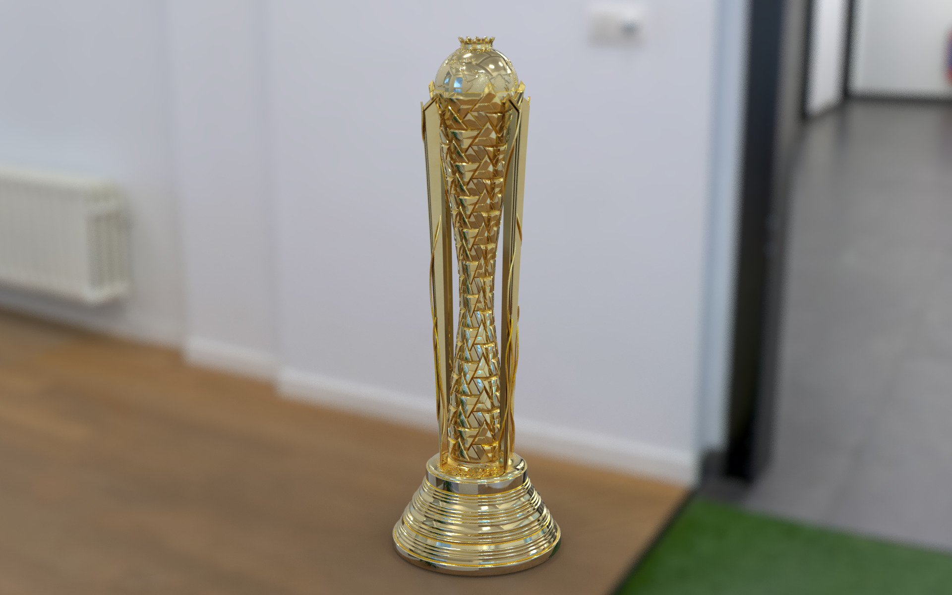 Esports world cup in Saudia - online digital games award trophy 3D model_16