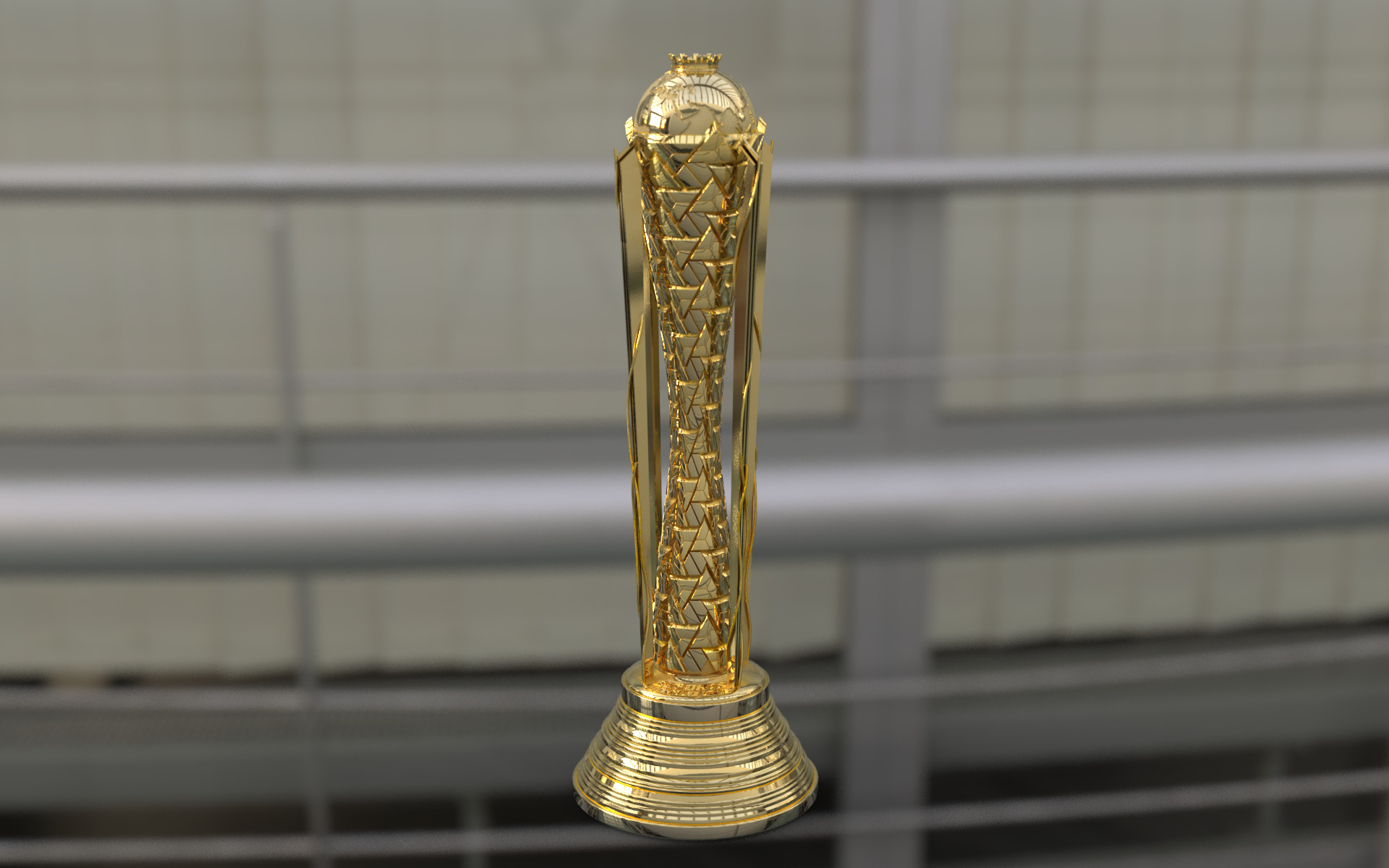 Esports world cup in Saudia - online digital games award trophy 3D model_15