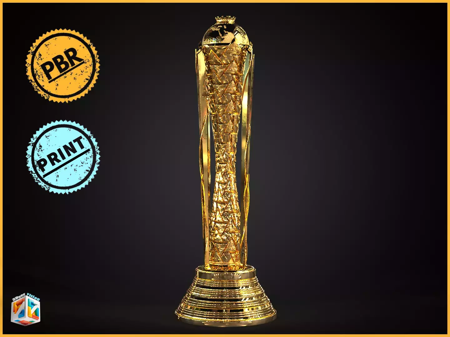 Esports world cup in Saudia - online digital games award trophy 3D model