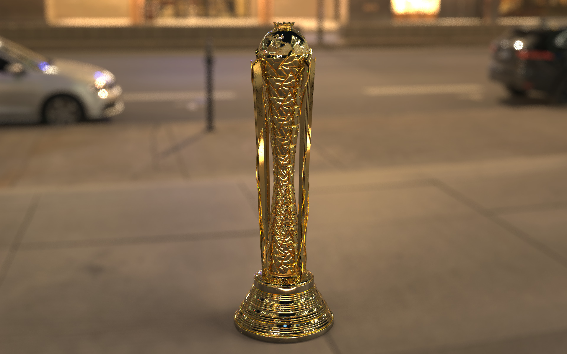 Esports world cup in Saudia - online digital games award trophy 3D model_12
