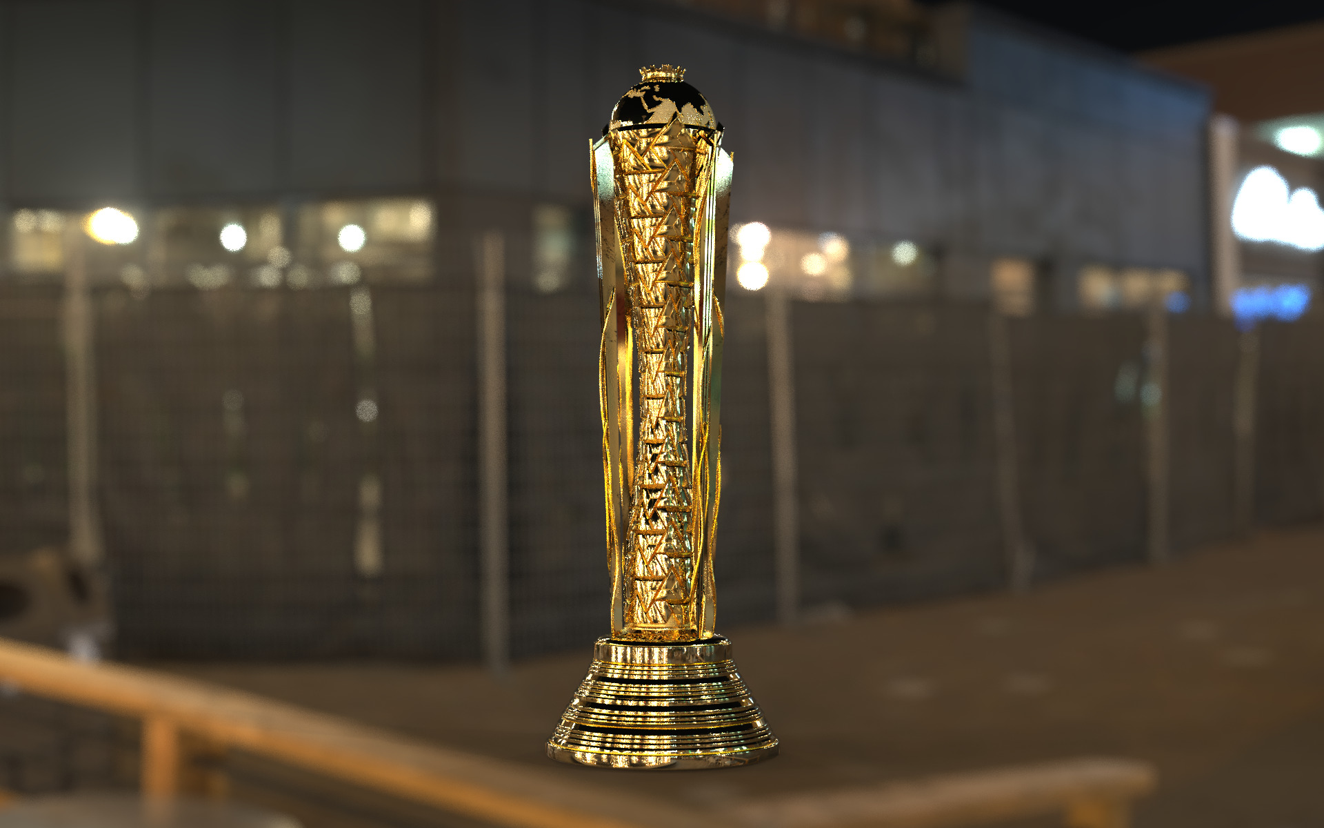 Esports world cup in Saudia - online digital games award trophy 3D model_9
