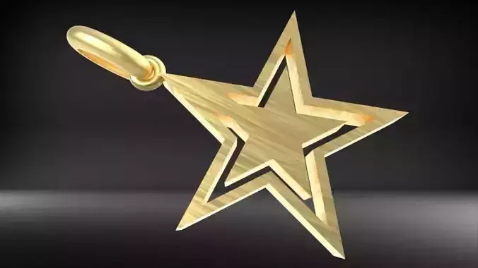 Cryspy 5 Five Star Pendant Charm Necklace Jewelry