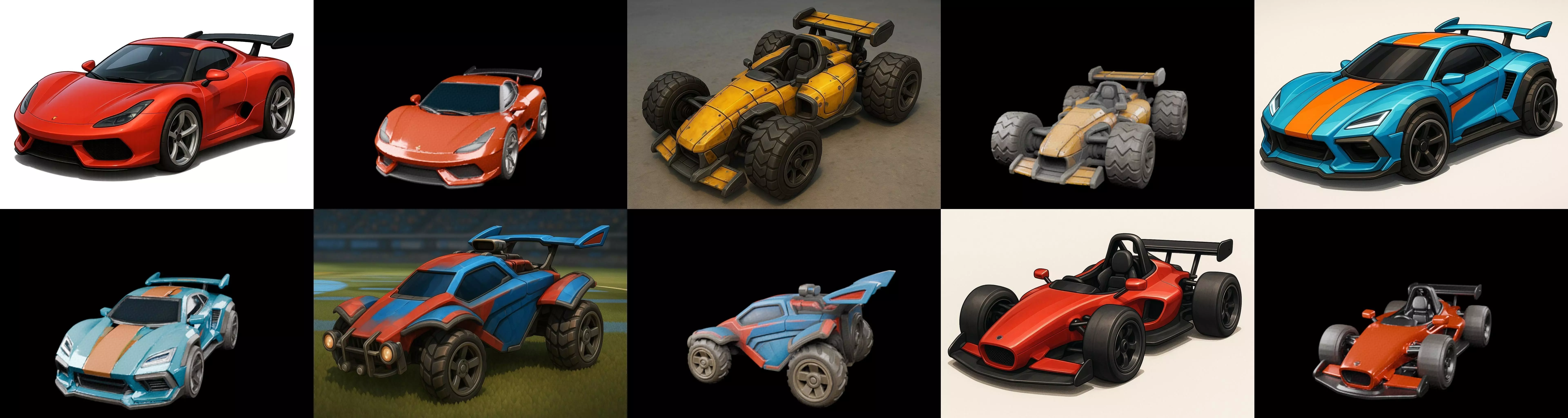 Gt one Car bundle 20 pack 100 glb 3D model