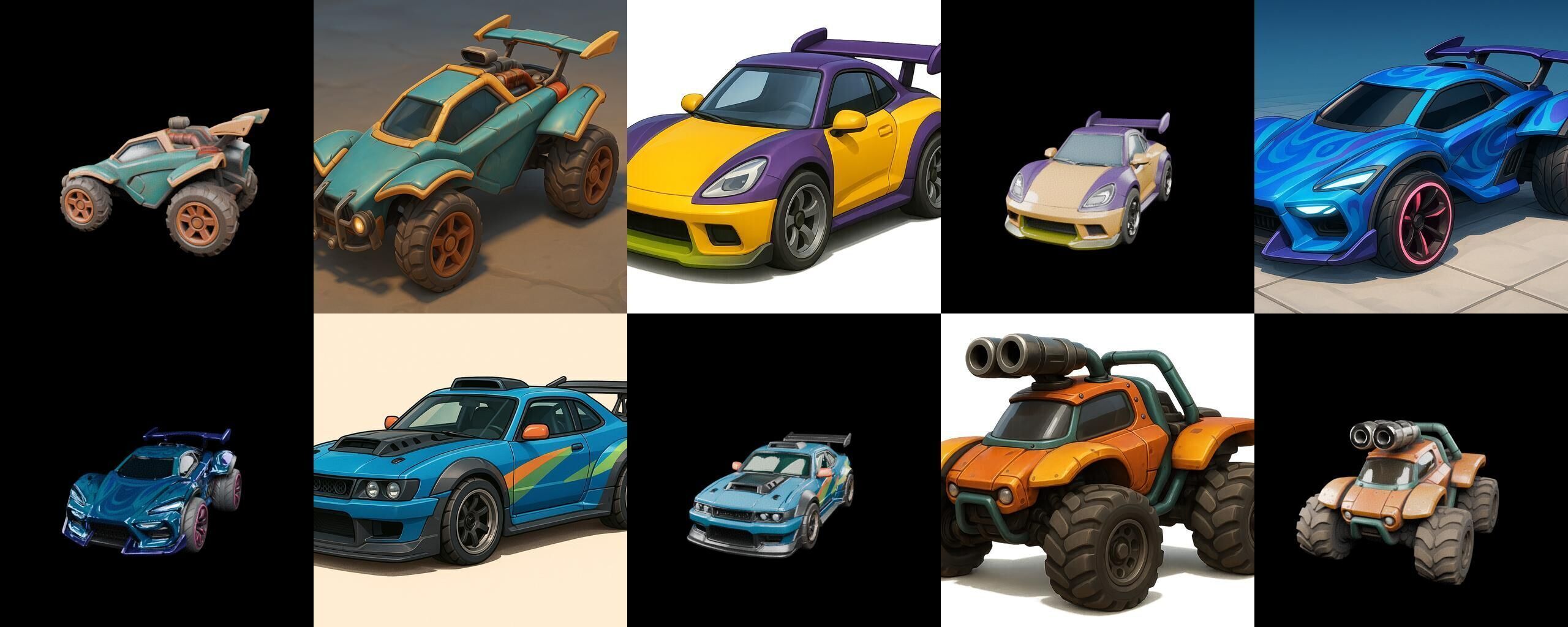 Gt one Car bundle 2 pack 100 glb 3D model_9