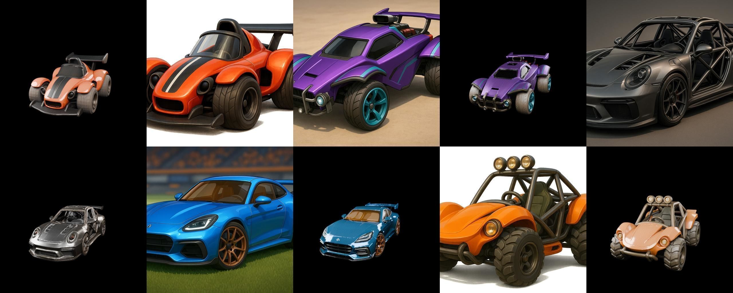 Gt one Car bundle 2 pack 100 glb 3D model_1