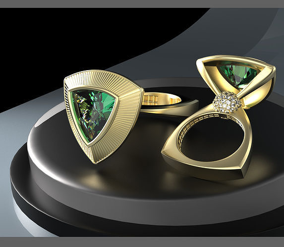 Triangle ring 3D print model