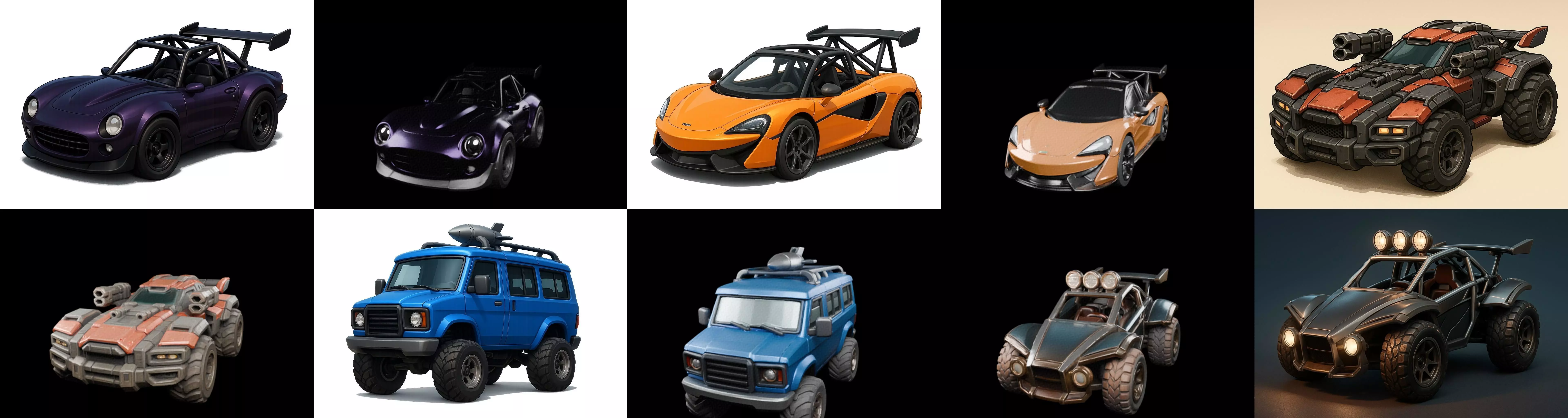 Gt one Car bundle 17 pack 100 glb 3D model