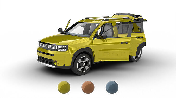 Fiat Grande Panda Hybrid 2025 HQ 3d model 3D model