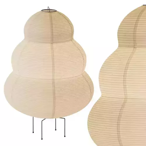 Japanese Paper Floor Lamp 3D model