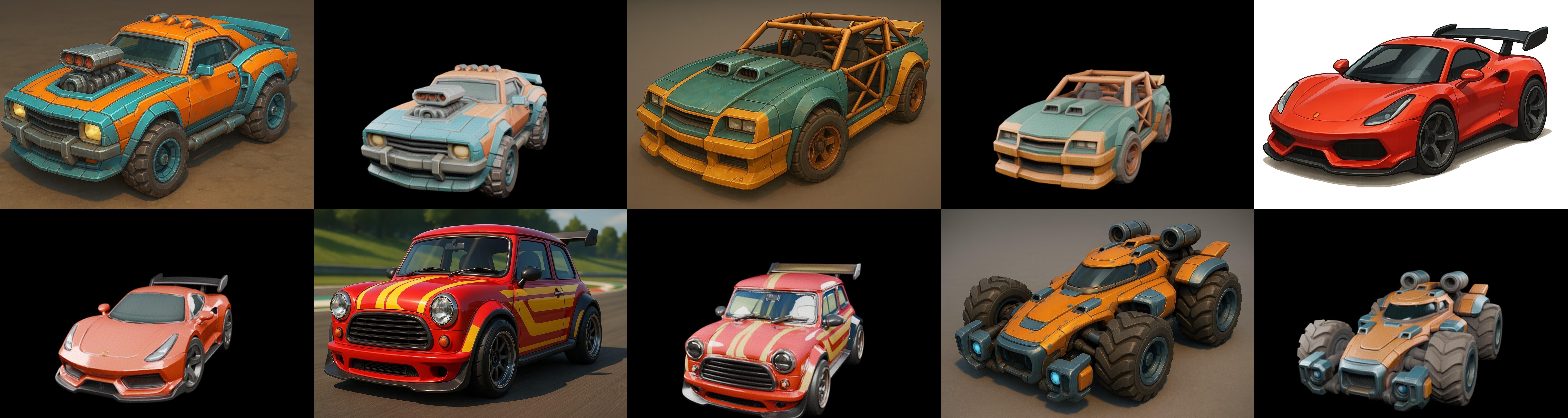 Gt one Car bundle 12 pack 100 glb 3D model_6