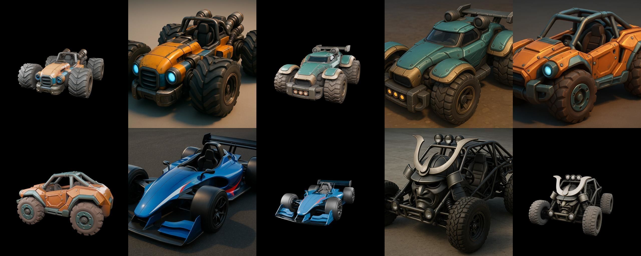 Gt one Car bundle 12 pack 100 glb 3D model_2