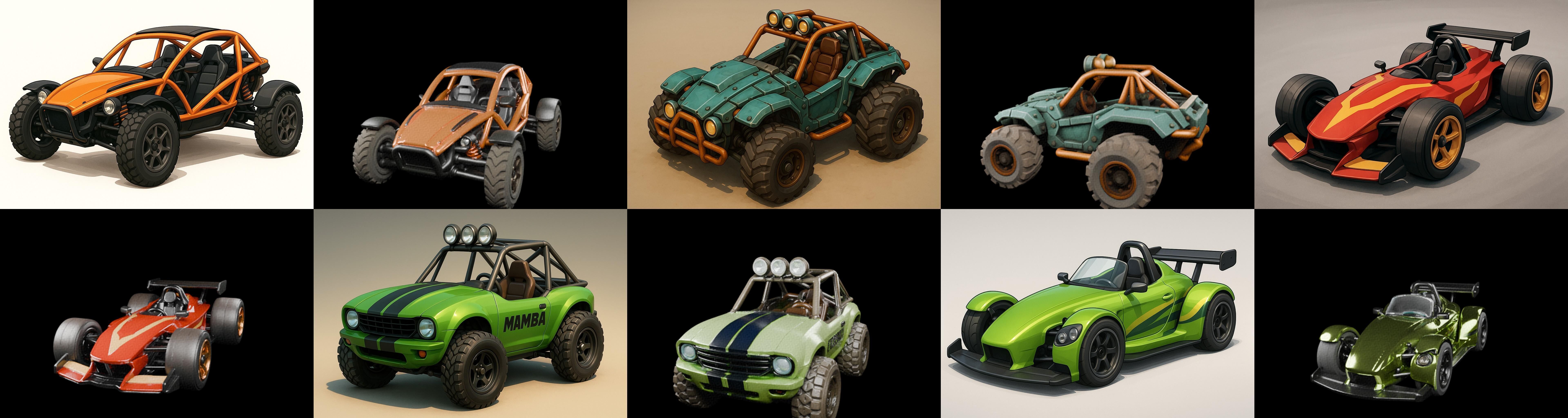 Gt one Car bundle 12 pack 100 glb 3D model_4