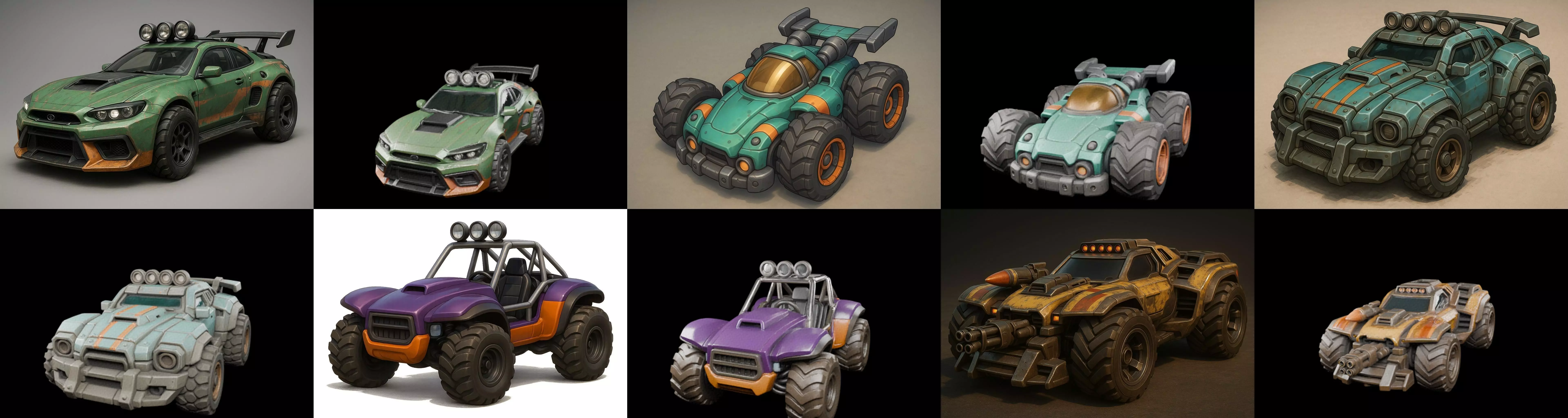 Gt one Car bundle 12 pack 100 glb 3D model_0