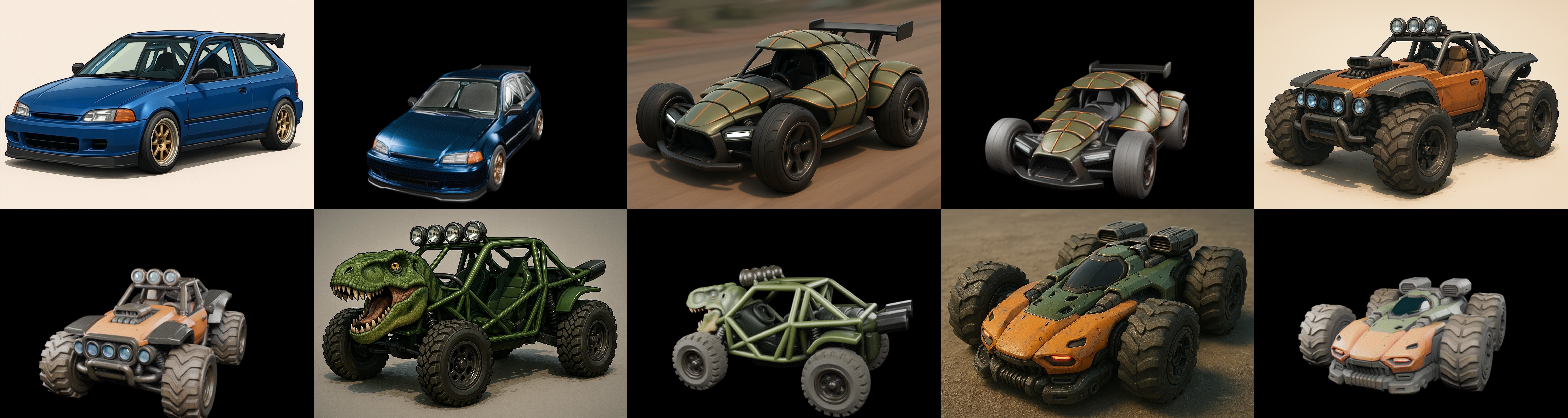 Gt one Car bundle 1 pack 100 glb 3D model_2