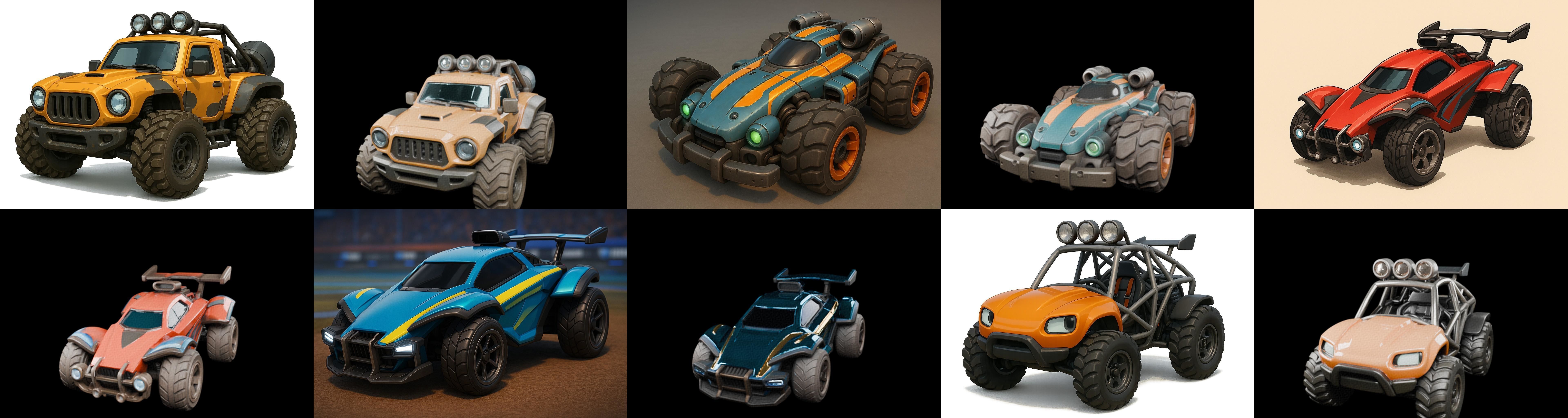 Gt one Car bundle 1 pack 100 glb 3D model_3