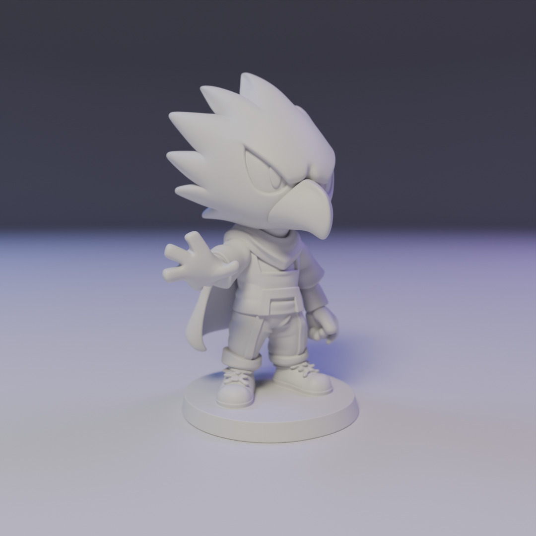 Fumikage Tokoyami Chibi 3D print model_8
