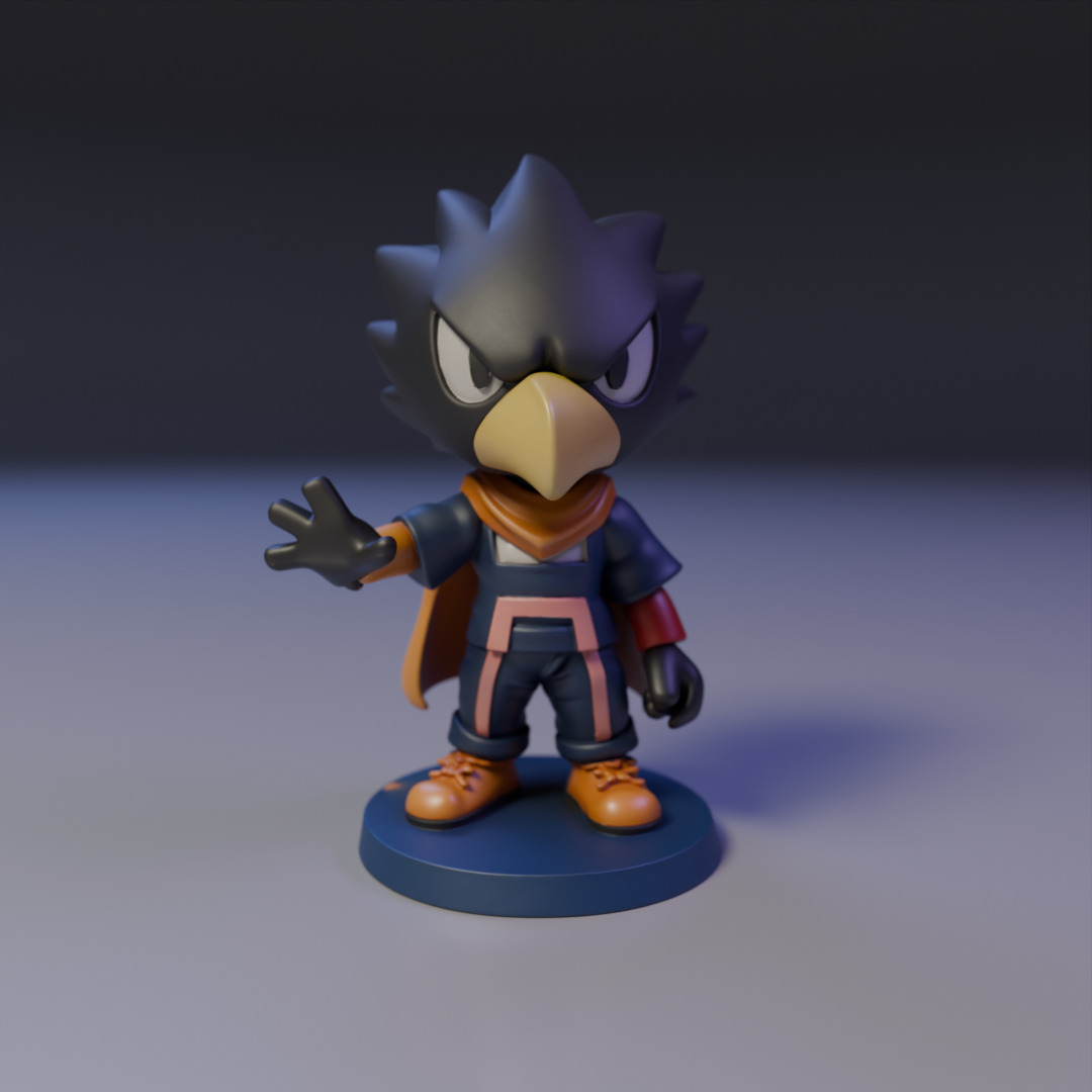 Fumikage Tokoyami Chibi 3D print model_15