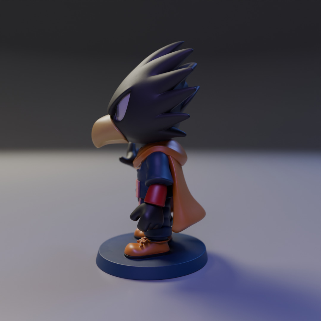 Fumikage Tokoyami Chibi 3D print model_3