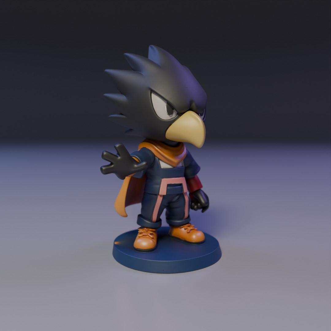 Fumikage Tokoyami Chibi 3D print model_7