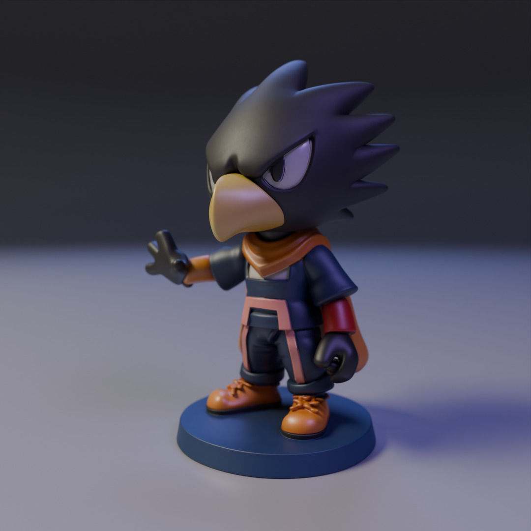 Fumikage Tokoyami Chibi 3D print model_9