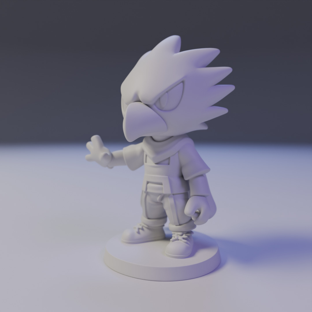 Fumikage Tokoyami Chibi 3D print model_10