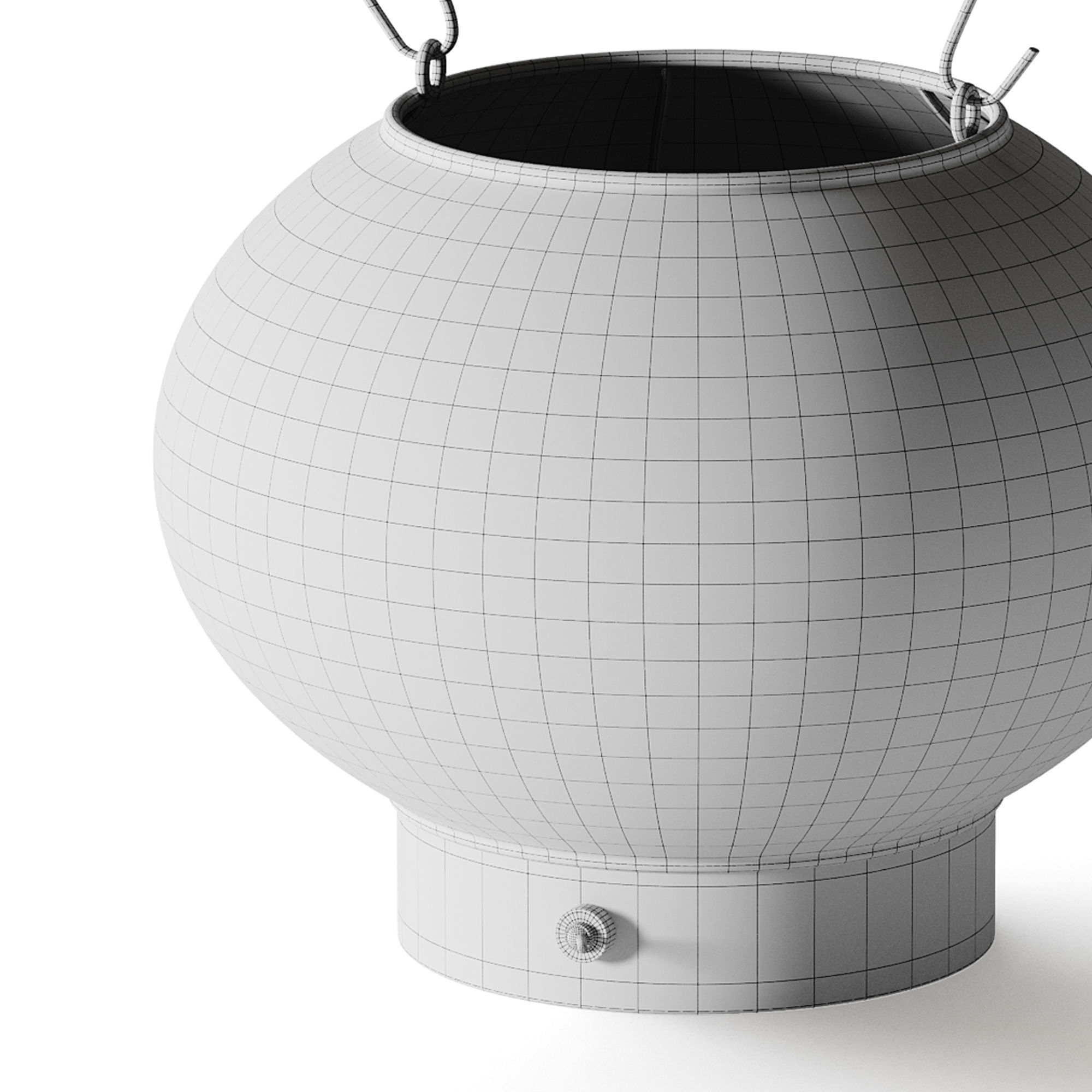 Japanese Paper Lantern Light 3D model_14
