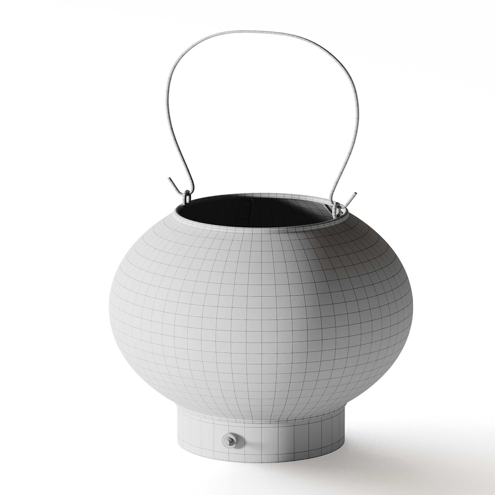 Japanese Paper Lantern Light 3D model_13